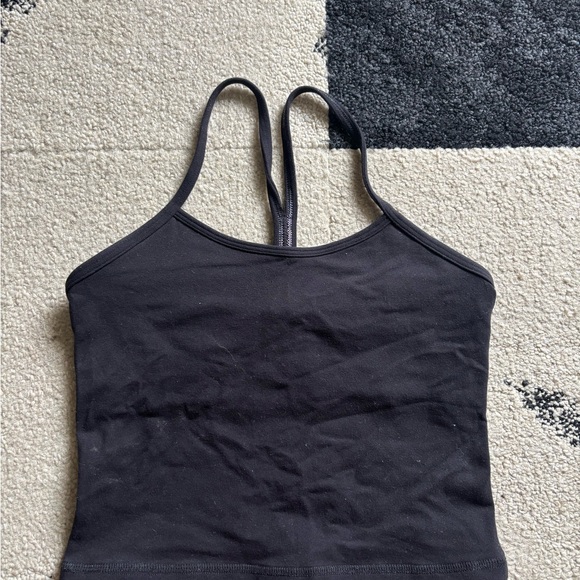 Lululemon Power Y cropped black tank top - Picture 1 of 2